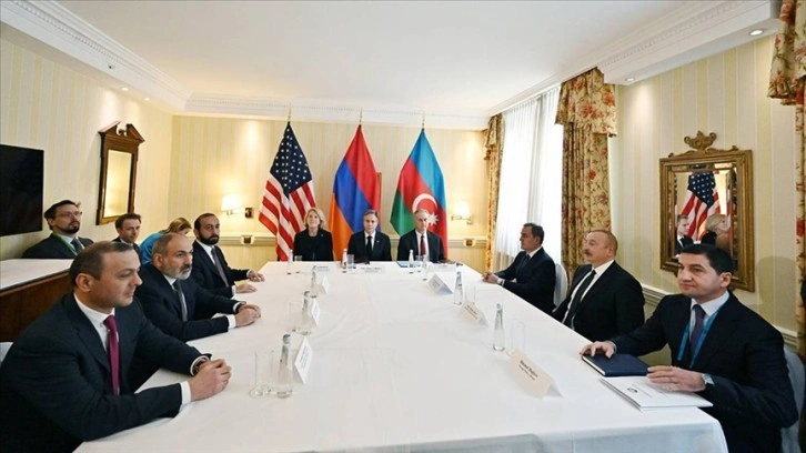 Blinken, Aliyev ve Paşinyan, Münih'te ortak araya geldi