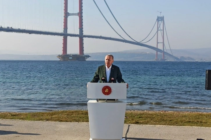 Cumhurbaşkanı Erdoğan'dan 1915 Çanakkale Köprüsü'nde Kanal İstanbul mesajı