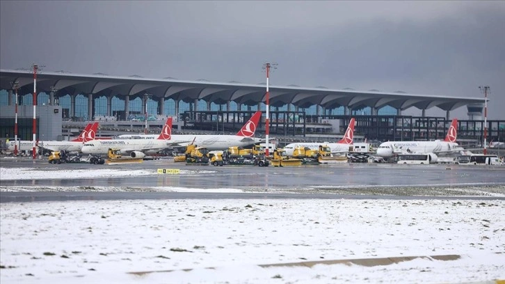 İstanbul ve Sabiha Gökçen havalimanlarında 127 THY uçağına buzlanmayı inhibitör muamelat yapıldı