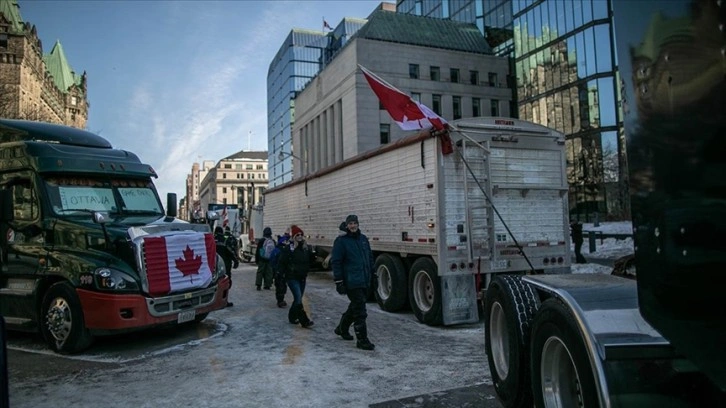 Kanada’da telkih karşıtı kamyoncularla geçim sağlandı