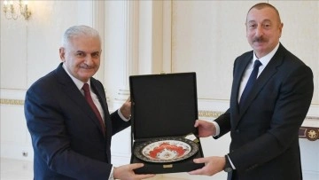 Azerbaycan Cumhurbaşkanı Aliyev, AK Parti Genel Başkanvekili Yıldırım'ı benimseme etti