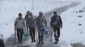 Bingöl Karlıova'da kar yağışı tesirini sürdürüyor