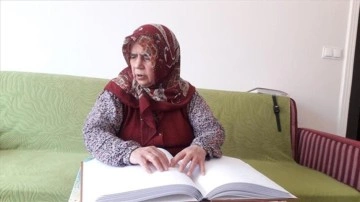 Burdur'da gözsüz 67 yaşındaki eş 13 yılda hafız oldu
