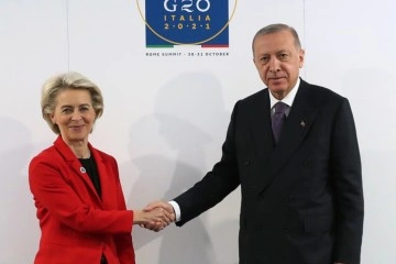 Cumhurbaşkanı Erdoğan, Avrupa Birliği Komisyonu Başkanı Ursula von der Leyen ile görüştü