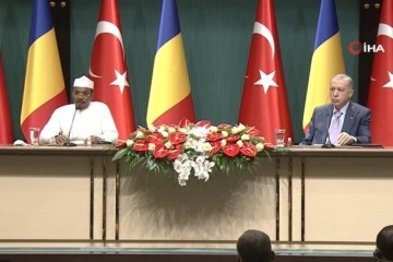 Cumhurbaşkanı Erdoğan Çad Devlet Başkanı ile basın toplantısı düzenledi