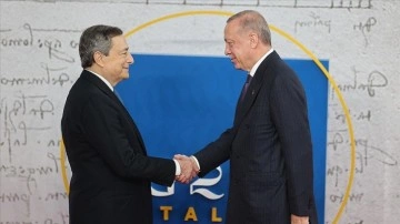 Cumhurbaşkanı Erdoğan, İtalya Başbakanı Draghi ile birlikte araya geldi