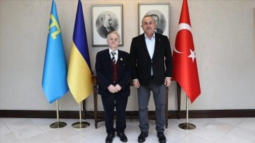 Dışişleri Bakanı Çavuşoğlu, Kırım Tatar Türklerinin önderi Kırımoğlu ile görüştü