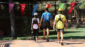 Gaziantep'te aileler serüven parkıyla stresten uzaklaşıyor