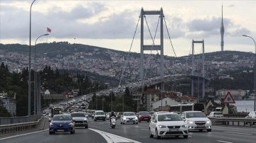 İstanbul'da haftanın önceki gününde trafik yoğunluğu yüzdelik 58