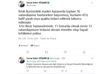 İzmir Valisi Köşger: '56 işçiden 43'ü taburcu edildi'