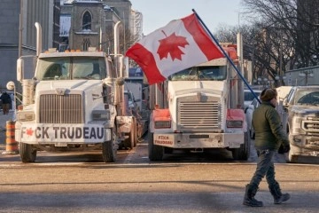 Kanadalı kamyoncular aşı karşıtı protestolarına devam ediyor