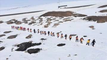 Kars'ta muhtemel çığa AFAD ve UMKE kuma tatbikatlarla hazırlanıyor