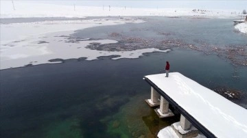Konya'da dip kar baraj ve göllere imge oldu, kuraklık stresi azaldı
