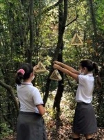 Öğrencilerin yapım etmiş olduğu 'arı otelleri' ormana yerleştirildi