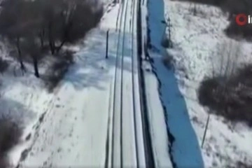 Rus ordusunun ikmal meydana getirdiği demiryolu hattındaki köprü havaya uçuruldu
