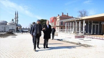 Selimiye Camisi meydan düzenlemesinde sona yaklaşıldı