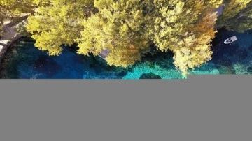 Sivas'ın 'doğal akvaryumu' Gökpınar Gölü sonbahar renklerine büründü