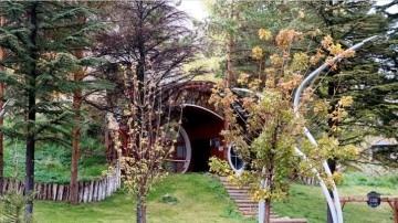 Sivas'ta 'Hobbit Evleri'nin de bulunmuş olduğu mesire dalında güz güzelliği