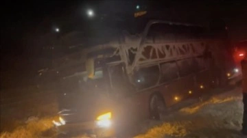 Türkiye'den Ukrayna’ya revan 2 boşaltma otobüsü tipi zımnında Bulgaristan’da yoldan çıktı
