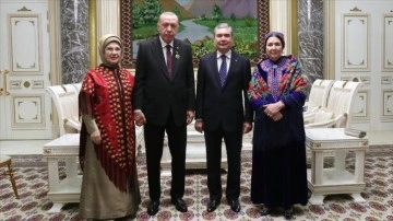 Türkmenistan Devlet Başkanı Berdimuhamedov'dan Cumhurbaşkanı Erdoğan ve eşine eski olsun mesa