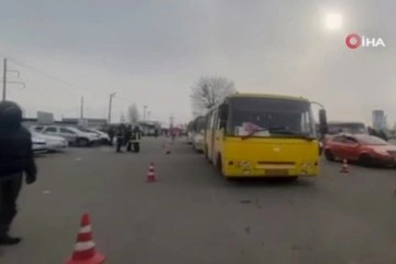 Ukraynalı siviller, Gostomel'den Kiev'e tahliye edildi